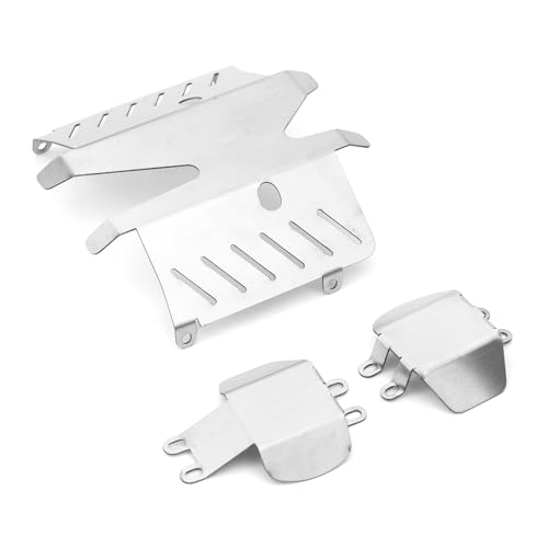 GMBYLBY Fernbedienungskid Platten Chassisplatte Für CC02 Skidplatten Schutzauto Model Edelstahl Chassis Schutzwerkzeug von GMBYLBY