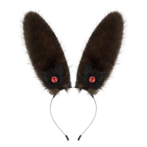 GMBYLBY Haarreif mit langen Hasenohren, für Damen, Maskerade, Cosplay, Party, Plüsch-Hasen, Ohr-Stirnband, Halloween, Cosplay-Zubehör GMBYLBY Haarreif mit langen Hasenohren, für Damen, Maskerade, Cosplay, Party, Plüsch-Hasen, Ohr-Stirnband, Halloween, Cosplay-Zubehör von GMBYLBY