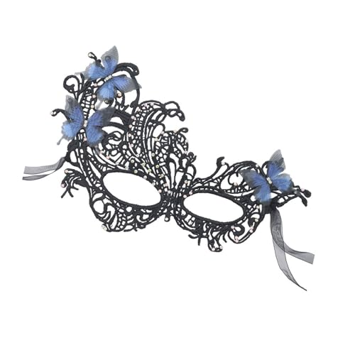 GMBYLBY Halbgesichts-Spitzen-Maskeraden-Auge mit Farbverlauf-Design für Halloween und Cosplays, dickes Spitzenauge von GMBYLBY