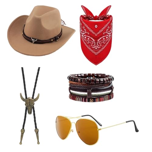 GMBYLBY Halloween-Outfit, hochwertiges Polyester, praktische Nähte, Western-Rollenspiel-Zubehör für Cosplay-Enthusiasten, Polyester, Cowboy-Cosplay-Outfit, Ausrüstung von GMBYLBY