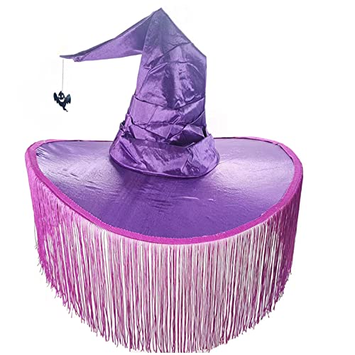 GMBYLBY Halloween Women Hexenhüte Für Halloween Dress Party Karnevale Dekorationen Großer Breiter Krempe Kostüm Accessoire Hexen Erwachsene Zauberer Cosplays Kostüm Für Frauen von GMBYLBY