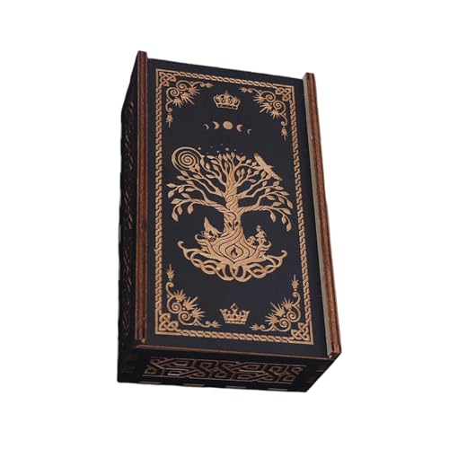 GMBYLBY Holz Tarot Karten Aufbewahrungskoffer Tragbarer Tarotkartenbox Astrologie Wahrsage Aufbewahrungsfall Push Pull Card Container GMBYLBY Holz Tarot Karten Aufbewahrungskoffer Tragbarer Tarotkartenbox Astrologie Wahrsage Aufbewahrungsfall Push Pull Card Container von GMBYLBY