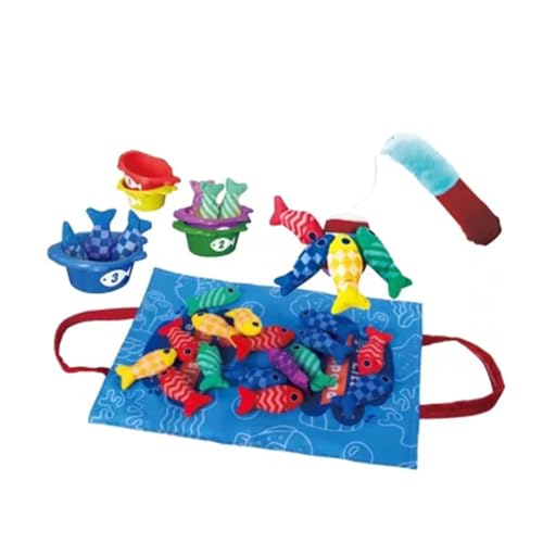 GMBYLBY Kinder Angelspiele Training Fisch Fangen Spielfarbe Lernen Lernfarbsortierspielzeug Set von GMBYLBY