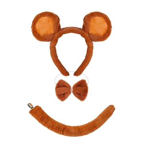 GMBYLBY Kinder-Kostüm-Zubehör-Set, Ohren, Stirnband, Schwanz, Tutus, Tier-Kostüm, Kits für Halloween, Cosplay, Party von GMBYLBY