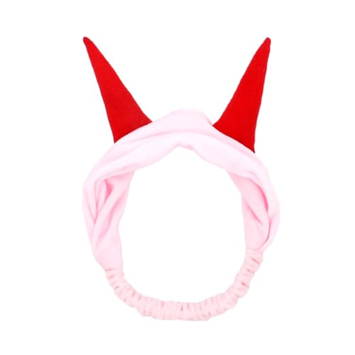 GMBYLBY Lustiges Horn Stirnband Für Partydekorationen Für Musikfestivals Fotostand Requisiten Mädchen Waschen Gesicht Make Up Haarbänder Frauen Haare Leder von GMBYLBY