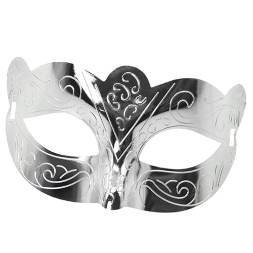 GMBYLBY Metallic Masquerade Halbgesicht Maske Halloween Party Augenmaske Für Männer Frauen Maskerade Hochzeit Halloween Kostümzubehör von GMBYLBY