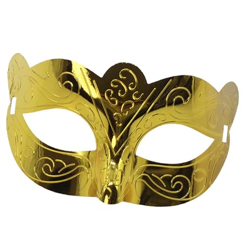 GMBYLBY Metallic Masquerade Halbgesicht Maske Halloween Party Augenmaske Für Männer Frauen Maskerade Hochzeit Halloween Kostümzubehör von GMBYLBY