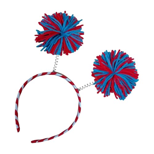 GMBYLBY Pelzige Pompoms Stirnband Für Festival Sammeln Patriotische Haarhoop Party Accessoires Für Independence Days Feier von GMBYLBY