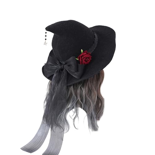 GMBYLBY Punk Witch Für Halloween Celebration Frauen Wizard Cap Masquerade Balls Kostüm Kopfwege Mädchen Cosplay Accessoires Frauen Hexenhut Halloween Party Accessoire Kostüm Accessoire GMBYLBY Punk Witch Für Halloween Celebration Frauen Wizard Cap Masquerade Balls Kostüm Kopfwege Mädchen Cosplay Accessoires Frauen Hexenhut Halloween Party Accessoire Kostüm Accessoire von GMBYLBY