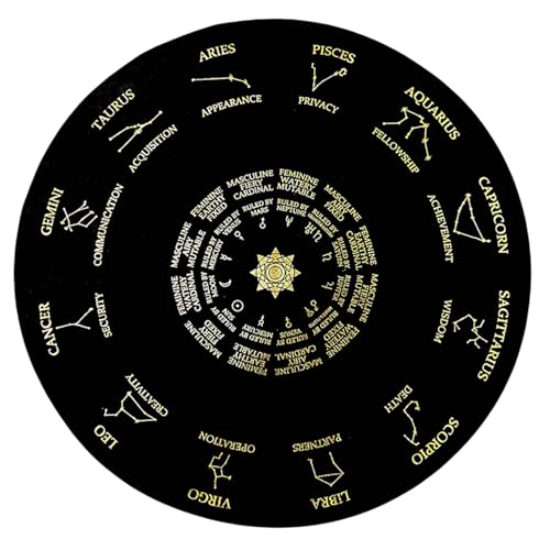 GMBYLBY Round Gummi Board Winderstücksausschreibung Witchcrafts Wiccan Altars Board Metaphysical Message Board Matte von GMBYLBY