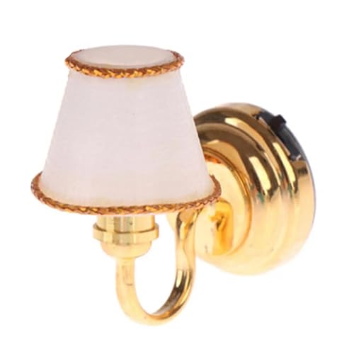 GMBYLBY S Nach Schlafzimmer Wandlampe Miniaturmöbel Modell Dolls Houses Accessoire Realistic Lighting Toy Playset 1:12 von GMBYLBY