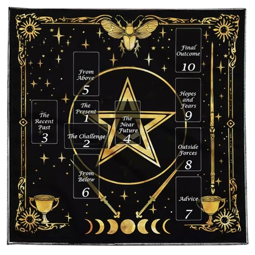 GMBYLBY Stoffkartentisch Karten Tuch Wandtee Leseberichtung Tarotkarte Tischdecke Altäre Stoff Einfach Zu Bedienen GMBYLBY Stoffkartentisch Karten Tuch Wandtee Leseberichtung Tarotkarte Tischdecke Altäre Stoff Einfach Zu Bedienen von GMBYLBY