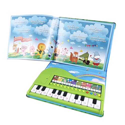 GMBYLBY Stylish Musical Piano Book Für Kinder 3 Bis 6 Jahre Mit 20 Keys Bildungsspielzeug Tragbar Für Frühes Musiklernen von GMBYLBY
