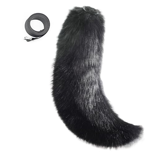 GMBYLBY Tier-Cosplay-Kostüme, Wolfsohren, Schwanz, Füchse, Katzen, Kunstpelze, Cosplay, Halloween, Kostüm-Set, Erwachsenen-Stirnbänder von GMBYLBY