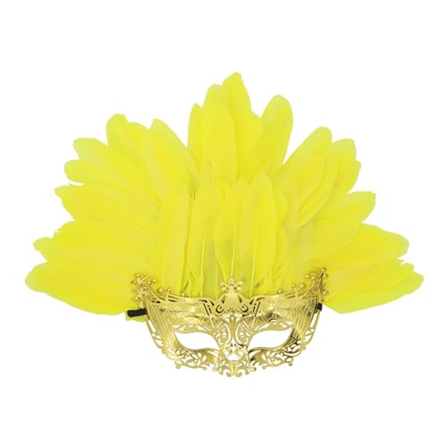 GMBYLBY Venezianer-Kostüm für Damen, gefiedert, Halloween, Karneval, Party, Tanz, Abschlussball, Halbgesicht, Maskeraden von GMBYLBY