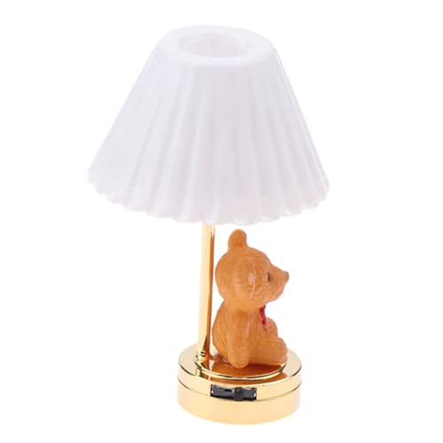 GMBYLBY Wohnzimmer Tischlampe Figur Modell Realistischer Bär Vintage Life Szene Puppen Haus Tun Spieleinrichtungen von GMBYLBY