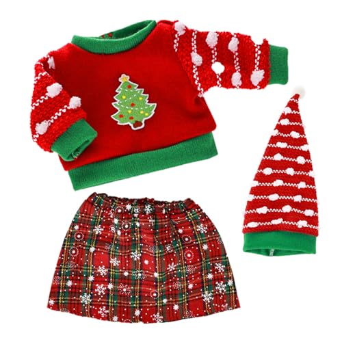 Winterpullover Rock Für 16/18 Zoll Mädchen Puppen Festliche Mädchen Geburtstagsgeschenke Eleganter Festlichen Pullover Weihnachten von GMBYLBY
