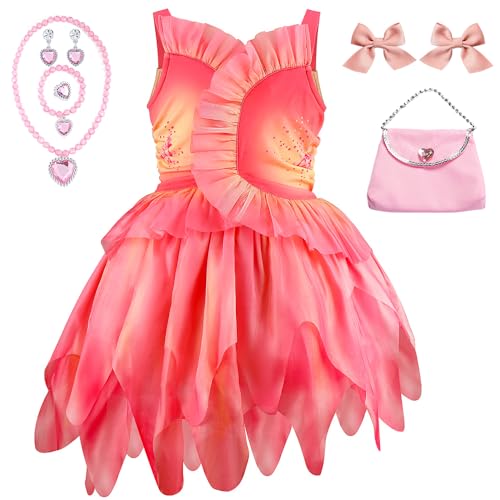 GMEDJVE Rosa Kostüm Kleid für Mädchen Hexe gekräuselt Prinzessin Party Ballkleid Kinder Halloween Cosplay Outfits mit Zubehör GMEDJVE Rosa Kostüm Kleid für Mädchen Hexe gekräuselt Prinzessin Party Ballkleid Kinder Halloween Cosplay Outfits mit Zubehör von GMEDJVE