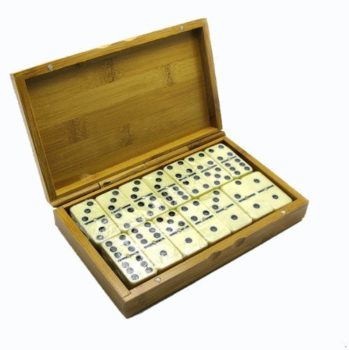GMMH Domino in Holzbox Geschenkbox Dominosteine Dominospiel Gesellschaftsspiel von GMMH