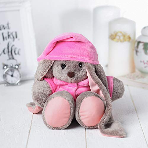 GMMH Plüschtier Stofftier Bär Hase Teddybär Fuchs, 20 cm Hoch (Hase Pyjama Rosa), Osterhase Kuscheltier Plüsch Plüschtiere Kuscheltiere von GMMH