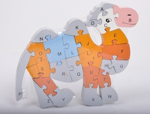 Puzzle Kamel Kinder ABC oder Zahlen Lernspielzeug Lernpuzzle Holz Alphabet von GMMH