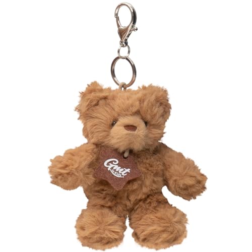 GMT for Kids Kuscheltier Teddybär Schlüsselanhänger, Plüsch Spielzeug Plüschtier, 12cm Kleiner Plüschbär für Schulrucksack Dekoration,Kleine Plüschtiere für Kinder, Autozubehör-Braun von GMT for Kids
