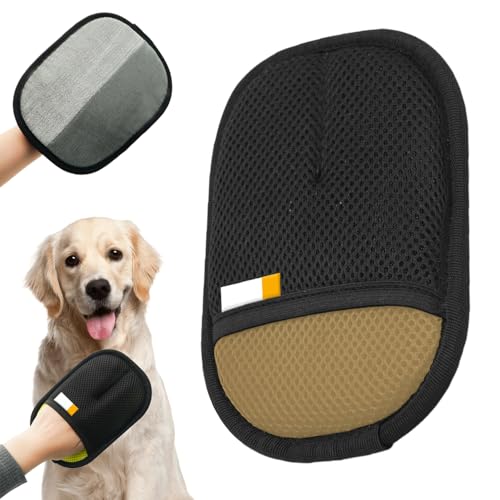 Fellmagnet, 2025 Neu Static Removal Gloves Pet, Fellhandschuhe Fingerlos Katze, Katzen Handschuhe Fellpflege Für Glattes und Gesundes Fell Für Kleidung, Sofas (Braun) von GMTEO