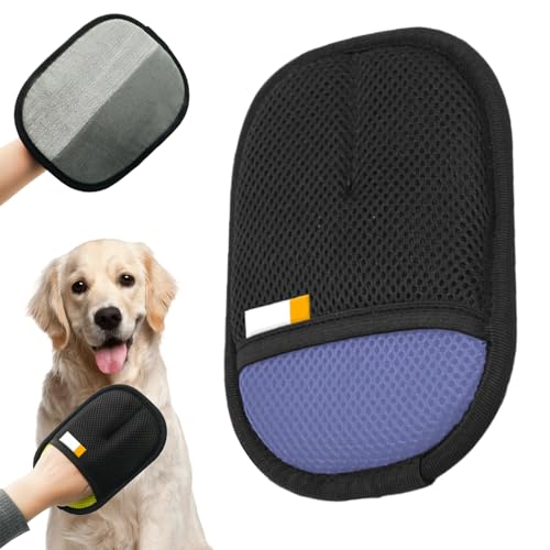 Fellmagnet, 2025 Neu Static Removal Gloves Pet, Fellhandschuhe Fingerlos Katze, Katzen Handschuhe Fellpflege Für Glattes und Gesundes Fell Für Kleidung, Sofas (Violett) von GMTEO