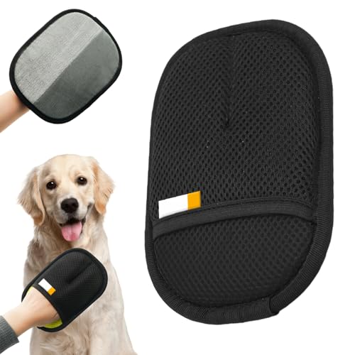 Fellmagnet, 2025 Neu Static Removal Gloves Pet, Fellhandschuhe Fingerlos Katze, Katzen Handschuhe Fellpflege Für Glattes und Gesundes Fell Für Kleidung, Sofas (schwarz) von GMTEO