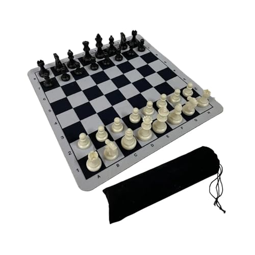 Schach Tragbares Schachset mit Faltbarem Schachbrett Outdoor Reise Schachspiel für Indoor und Outdoor Aktivitäten Kinder für Schachturnier Schach Tragbares Schachset mit Faltbarem Schachbrett Outdoor Reise Schachspiel für Indoor und Outdoor Aktivitäten Kinder für Schachturnier von GMVZGQW