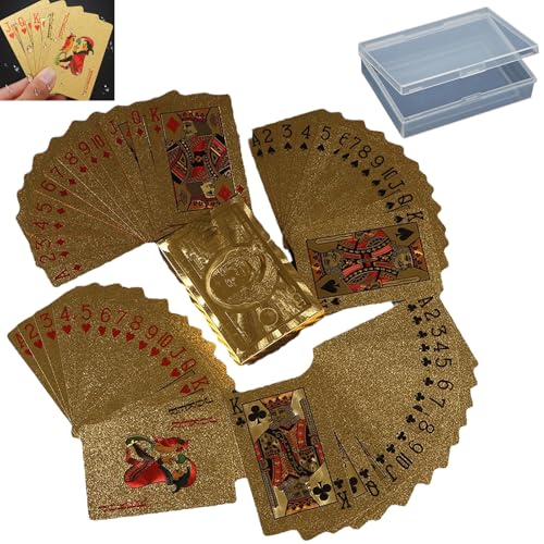 GNAUMORE Goldene Spielkarten Spiele,Gold Pokerkarten,Gold Pokerkarten Spielkarten,Plastik Poker,Plastik Poker Goldene,wasserdichte Spielkarten GNAUMORE Goldene Spielkarten Spiele,Gold Pokerkarten,Gold Pokerkarten Spielkarten,Plastik Poker,Plastik Poker Goldene,wasserdichte Spielkarten von GNAUMORE