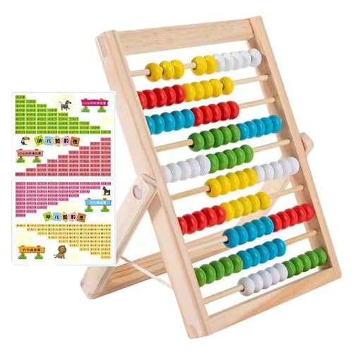 GNAUMORE Rechenschieber Rechenrahmen Kinder,Abakus für Kinder,Grundschule Mathe Spielzeug,Zählen und Rechnen Hölzerne Abakus,Zählrahmen Grundschule Mathe,Rechenschieber Rechenrahmen von GNAUMORE