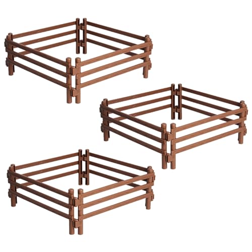 Zaun Panel Spielzeug,Mini Pferd Corral Zaun,Pferdezaun Spielzeug,Koppel Spielzeug,Spielzaun Für Kinder Bauernhof,Miniatur Zaun Bauernhof Spielzeug,Pferd Corral Fechten Zubehör von GNAUMORE