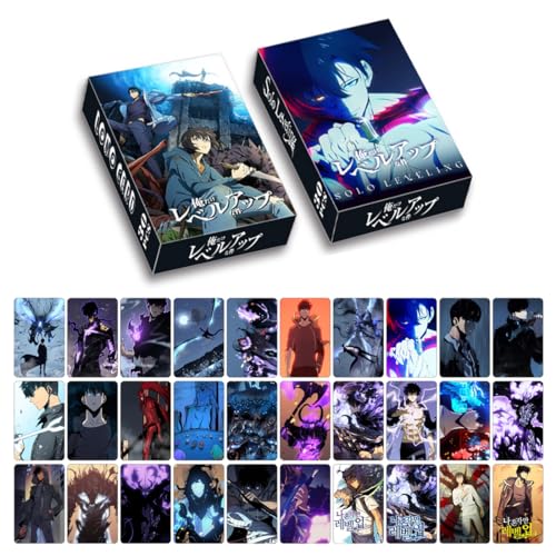 GNHG Solo Leveling Postkarte,Anime Postkarten,Collectible Postcards,Solo Leveling Figur,Postkartenbuch,Anime Postkarte Lomo Cards,(Lomo-Karten und Aufkleber) (Stil C) von GNHG