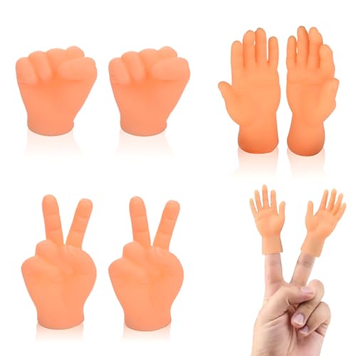GNHG Tiny Hands Finger Puppets Mini Hands Finger Tiny Hands for Fingers Flat Hand Style Mini Realistic Rubber Hand Small Figurines Toys Funny Fingers for Puppet Show Gag Party Favors 6 Stück GNHG Tiny Hands Finger Puppets Mini Hands Finger Tiny Hands for Fingers Flat Hand Style Mini Realistic Rubber Hand Small Figurines Toys Funny Fingers for Puppet Show Gag Party Favors 6 Stück von GNHG