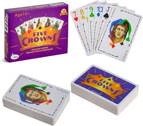 GNMQWP 5 Kronen Kartenspiel, Fives Crowns Spiel, Rummy Karten, Beliebtes Familienspiel & Reisespiel für Kinder und Erwachsene, Gesellschaftsspiel für 3-7 Spieler Ab 7 Jahre Englische Version GNMQWP 5 Kronen Kartenspiel, Fives Crowns Spiel, Rummy Karten, Beliebtes Familienspiel & Reisespiel für Kinder und Erwachsene, Gesellschaftsspiel für 3-7 Spieler Ab 7 Jahre Englische Version von GNMQWP
