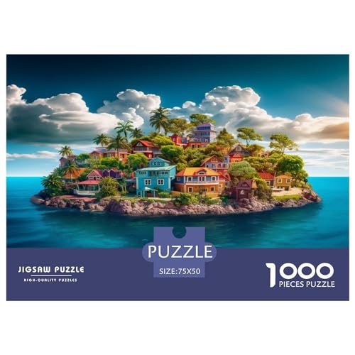 Bergdorf-Hütte Puzzle 1000 Teile Klassische Puzzles Puzzles 1000 Stück Puzzles Für Erwachsene Geschicklichkeitsspiel Für Die Ganze Familie Spielzeug Geschenk Ab 14 Jahren von GNMRTFEAE