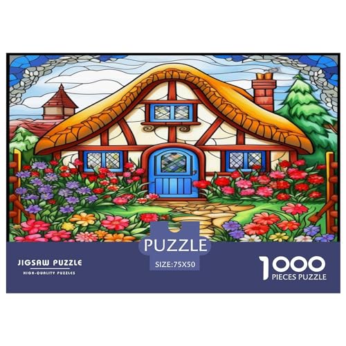 Bergdorf-Hütte Puzzle 1000 Teile Puzzle Kinder Lernspiel 1000 Stück Puzzles Puzzles Für Erwachsene Teenager Geschicklichkeitsspiel Für Die Ganze Familie Spielzeug Geschenk Ab 14 Jahren von GNMRTFEAE