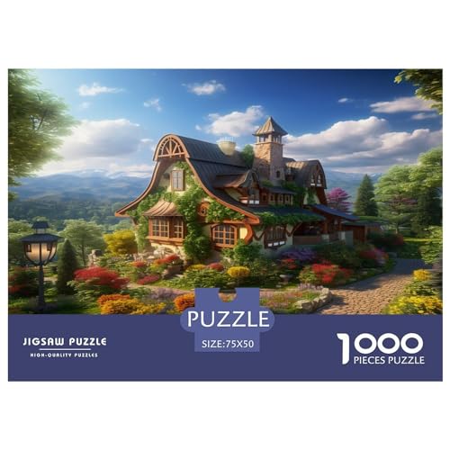Bergdorf-Hütte Puzzle 1000 Teile Puzzle Kinder Lernspiel Puzzle 1000 Stück Puzzle Für Erwachsene Geschicklichkeitsspiel Für Die Ganze Familie Spielzeug Geschenk Ab 14 Jahren von GNMRTFEAE