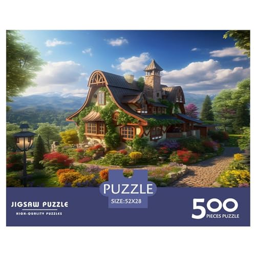 Bergdorf-Hütte Puzzle 500 Teile Puzzle Kinder Lernspiel 500 Stück Puzzle Erwachsenen Puzzle Geschicklichkeitsspiel Für Die Ganze Familie Home Dekoration Puzzle Ab 14 Jahren von GNMRTFEAE