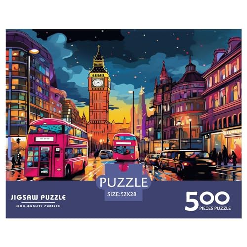 Londoner Stadtbild Puzzle 500 Teile Klassische Puzzles Puzzles 500 Stück Erwachsenen Puzzle Geschicklichkeitsspiel Für Die Ganze Familie Spielzeug Geschenk Ab 14 Jahren von GNMRTFEAE