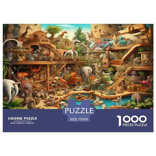Tierwelt Puzzle 1000 Teile Puzzle Kinder Lernspiel 1000 Stück Puzzles Erwachsenen Puzzle Stress Abbauen Familien-Puzzlespiel Spielzeug Geschenk Ab 14 Jahren von GNMRTFEAE