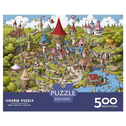 Vergnügungspark Puzzle 500 Teile Puzzle Kinder Lernspiel Puzzle 500 Stück Puzzle Für Erwachsene Geschicklichkeitsspiel Für Die Ganze Familie Spielzeug Geschenk Ab 14 Jahren von GNMRTFEAE