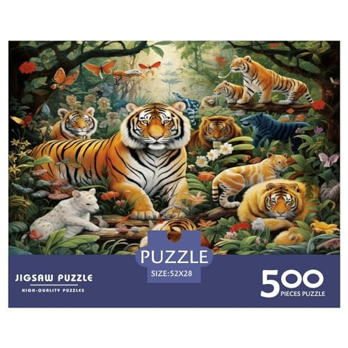 Wald-Tiere Puzzle 500 Teile Puzzle Kinder Lernspiel 500 Stück Puzzles Puzzle Für Erwachsene Geschicklichkeitsspiel Für Die Ganze Familie Spielzeug Geschenk Ab 14 Jahren von GNMRTFEAE
