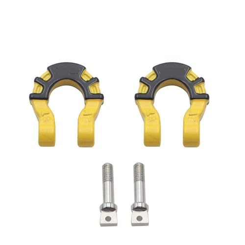 GNOVIATL 1/10 RC -Auto vorderen Rückmetallanhänger Haken Hitch Schlepphähne retten Sie kompatibel mit verschiedenen Modellen, einschließlich TRX6(Yellow) von GNOVIATL