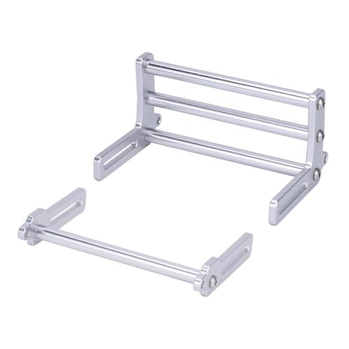 GNOVIATL 1/10 RC Crawler Car Aluminium vorderen Heck -Stoßstangenbullen mit FJ40 kompatibel(Silver) von GNOVIATL