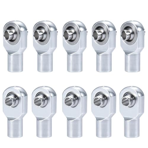 GNOVIATL 10pcs M3 Ball Head Aluminium -Stabendenverbindungskugelgelenk kompatibel mit 1 10 -Skala -RC -Autos wie(Silver) von GNOVIATL