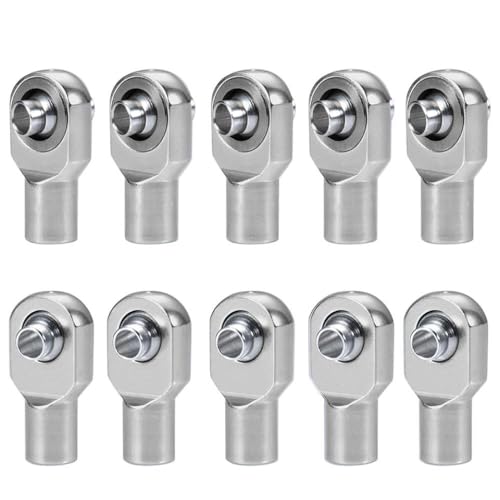 GNOVIATL 10pcs M3 Ball Head Aluminium -Stabendenverbindungskugelgelenk kompatibel mit 1 10 -Skala -RC -Autos wie(Titanium) von GNOVIATL