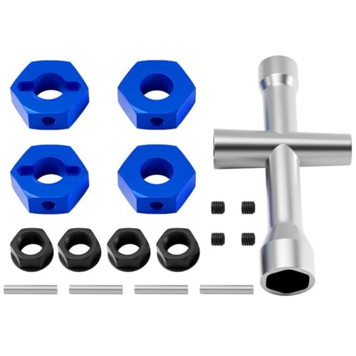GNOVIATL 12 mm Aluminiumrad -Hub -Hub -Adapter für 1 10 Skala RC -Modellautos kompatibel mit verschiedenen RC -Autoteilen von GNOVIATL
