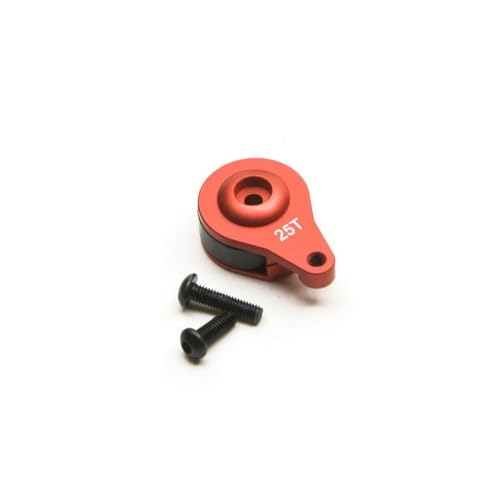 GNOVIATL 25t Metal Servo Hornlenkern mit 1 3 Loch für RC Crawler Car Accessoires kompatibel mit großem Drehmoment Digital Coreless Servos(1Hole Red) von GNOVIATL